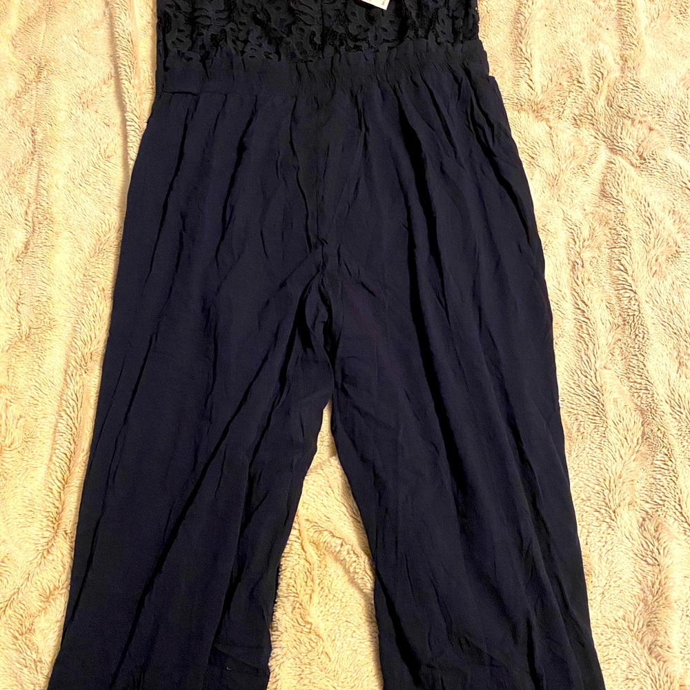 Maurice a Navy Blue Romper